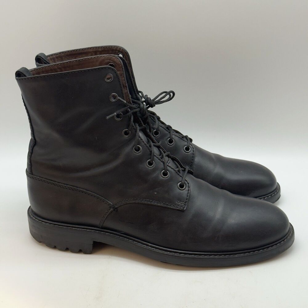 Gordon Rush 100725 Combat Men's 9 Black Italian Ankle Boot St. Moritz Depositato
